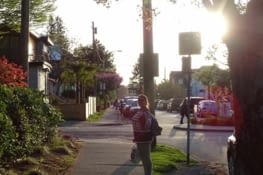Le soleil rasant dans les rues de Kitsilano
