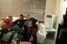 Chez Mélissa ....à notre arrivée !! Fatigués ....très fatigués...