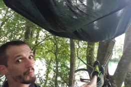 Le hamac est installé, première nuit assez attendue !