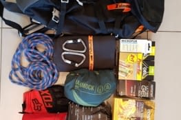 Le sac à dos et le matériel