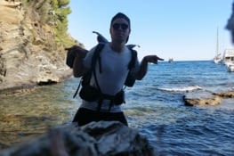 Selfie de Blaise dans la crique