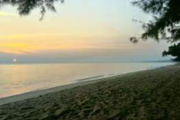 Coucher de soleil au nord de Melaka