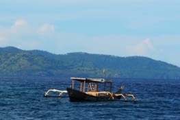 Le bateau à balancier de pêcheurs