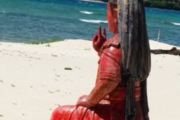 Une sculpture protectrice de l'île de Lombok