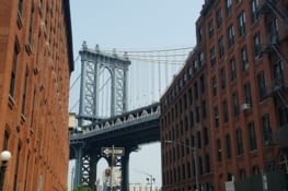 Manhattan Bridge vue du DUMBO, un autre quartier de Brooklyn