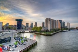 Vue panoramique sur Rotterdam