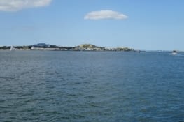 La vue depuis le port d'Auckland