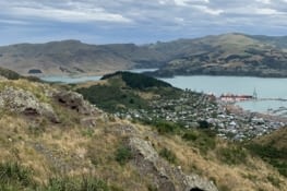 Vue sur Lyttelton d'un coté ....