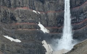 On se dirige vers la chute Hengifoss